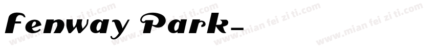 Fenway Park字体转换